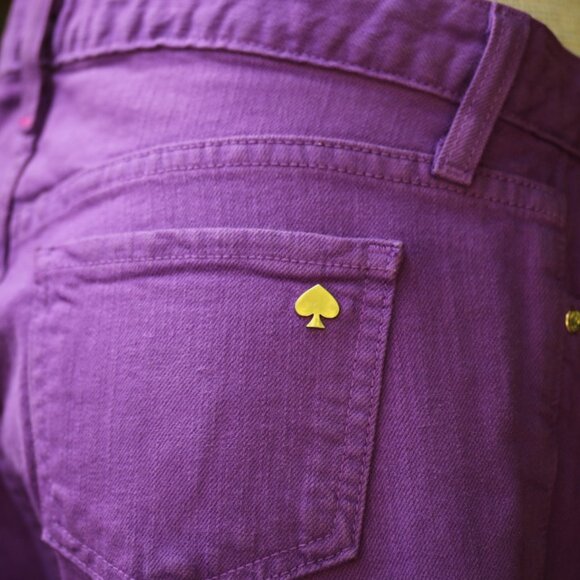 KATE SPADE New York Jeans 29 BROOME STREET PURPLE violet SKINNY Ankle denim pant - Picture 7 of 15
